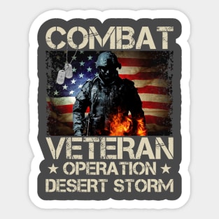 Combat Veteran Desert Storm T-Shirt Sticker